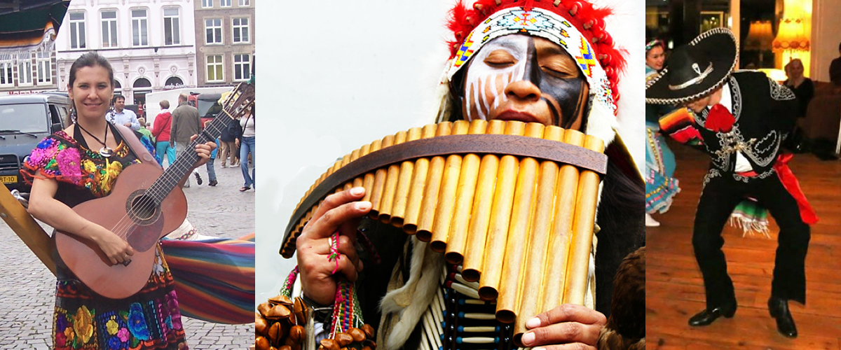 Pre-Hispanische muziek, panfluitmuziek dansen en drums